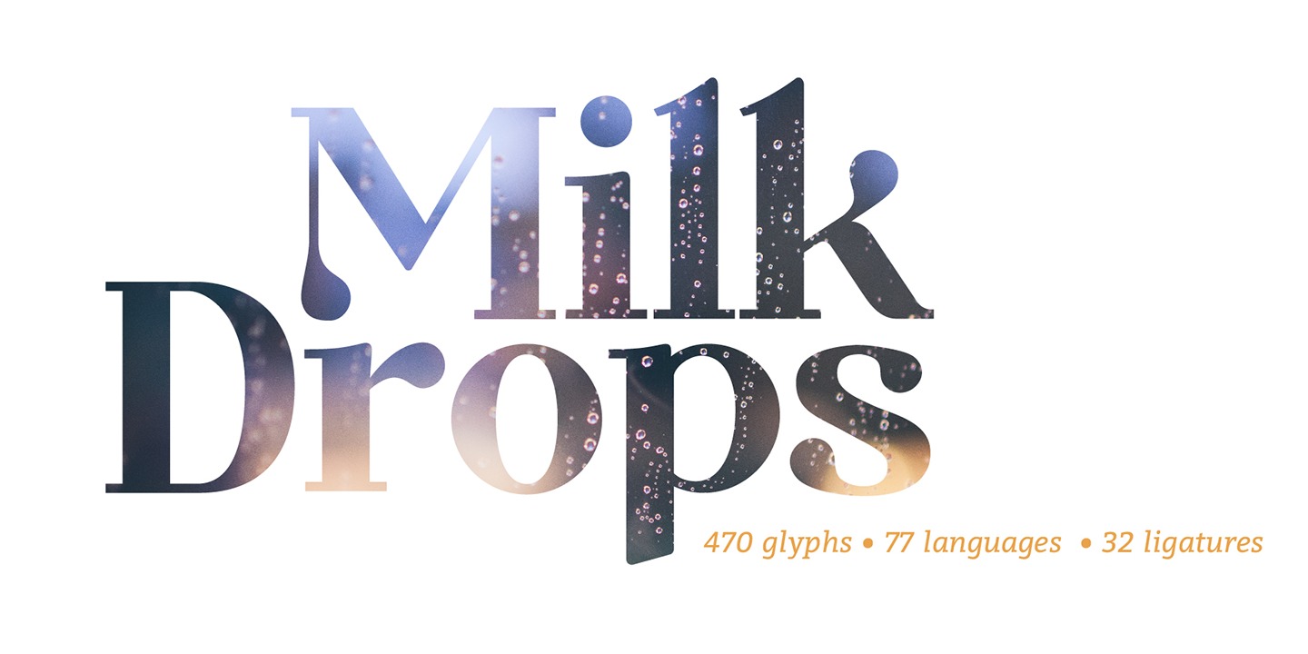 Milk Drops Font preview